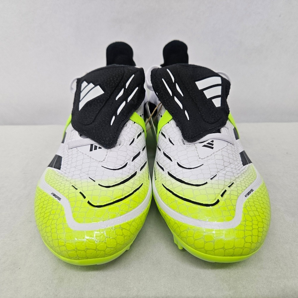 Adidas Predator League FT FG/MG Soccer Cleats JI1111 White Yellow Men Size 12 - Picture 4 of 10